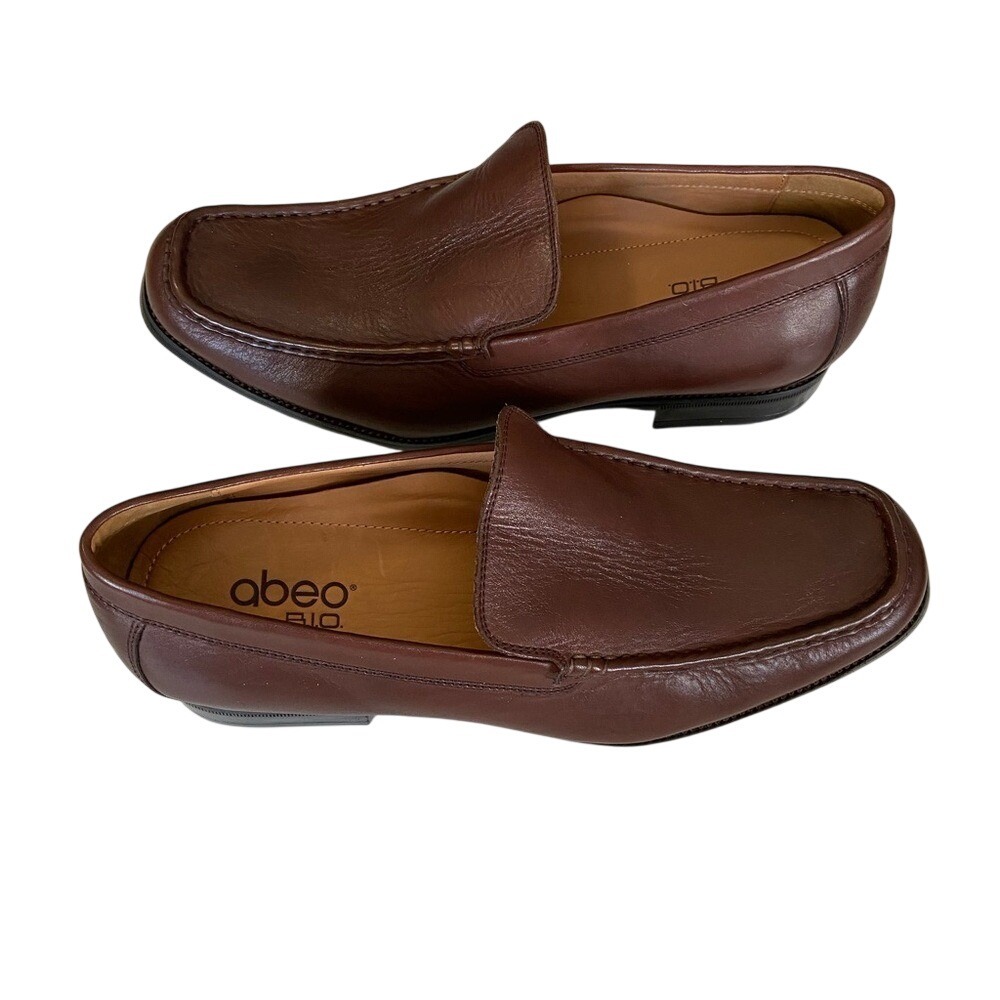 Abeo New Mens Size 11.5 Brown Leather Slip On Shoes - Picture 4 of 8